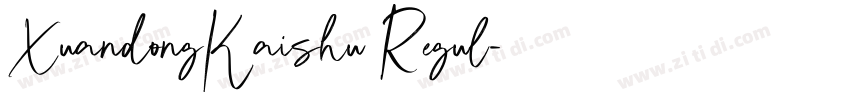 XuandongKaishu Regul字体转换 XuandongKaishu Regul字体转换